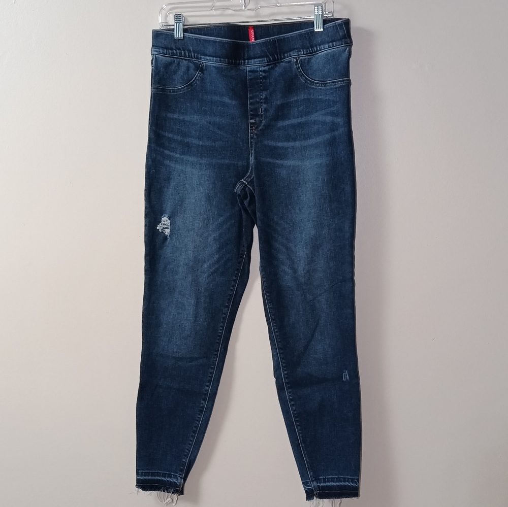 Spanx Jean-ish Skinny Distressed Leggings (Size XL)